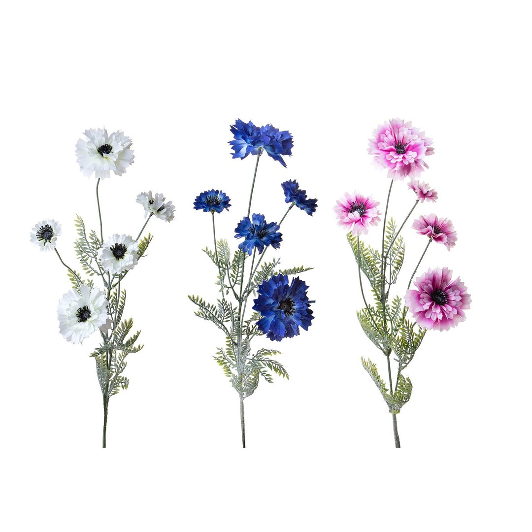 3 Pezzi • Fiordaliso artificiale • 90cm