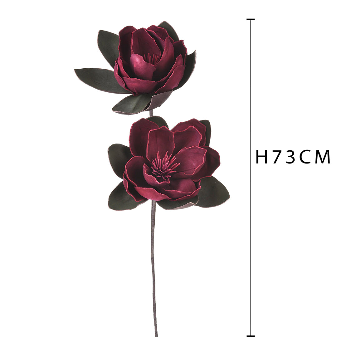 2 Pezzi • Magnolia artificiale per 2 fiori • 72 cm