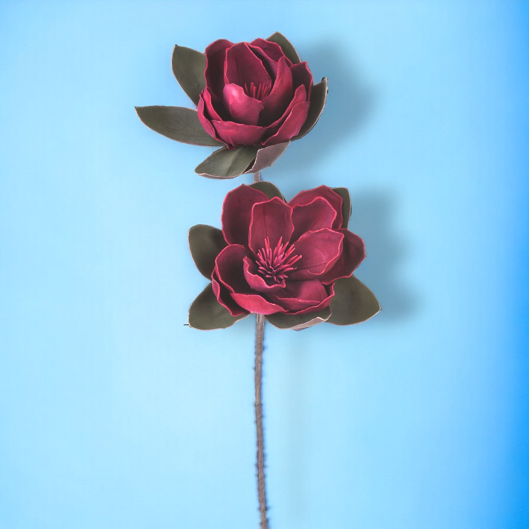 2 Pezzi • Magnolia artificiale per 2 fiori • 72 cm