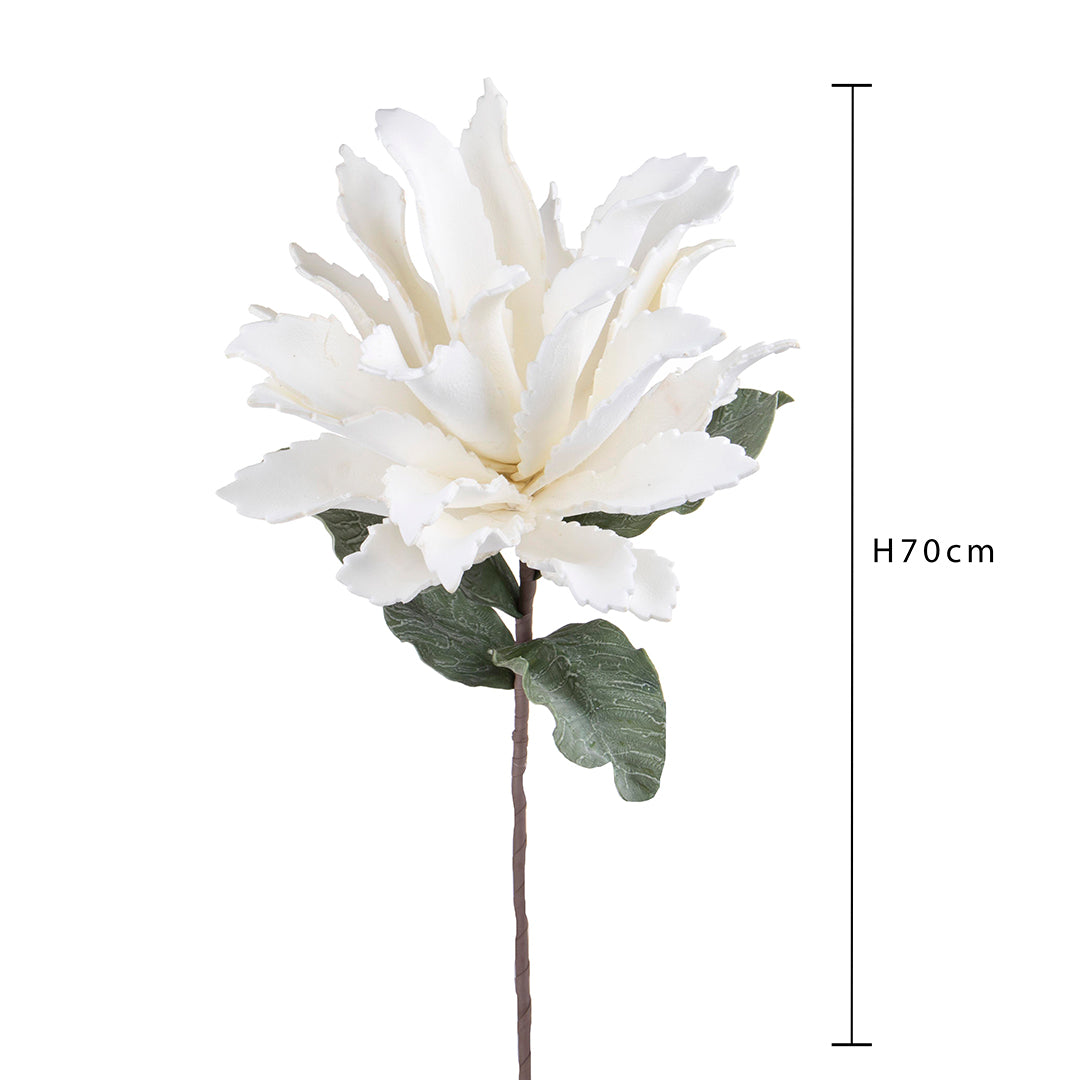 Fiore ginger in foam artificiale con foglie • 70 cm