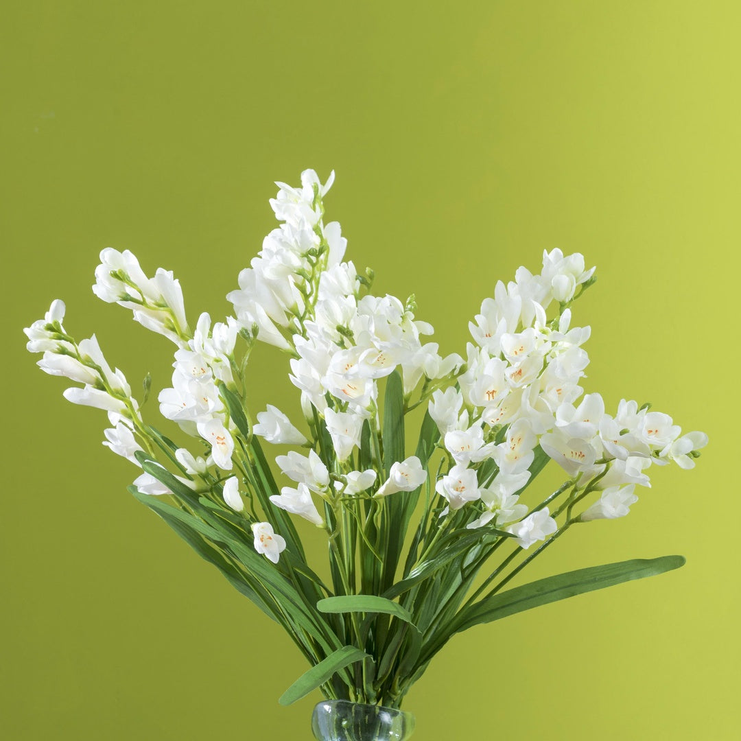 8 Pezzi • Fiore di Fresia artificiale composta da 2 fiori • 69 cm
