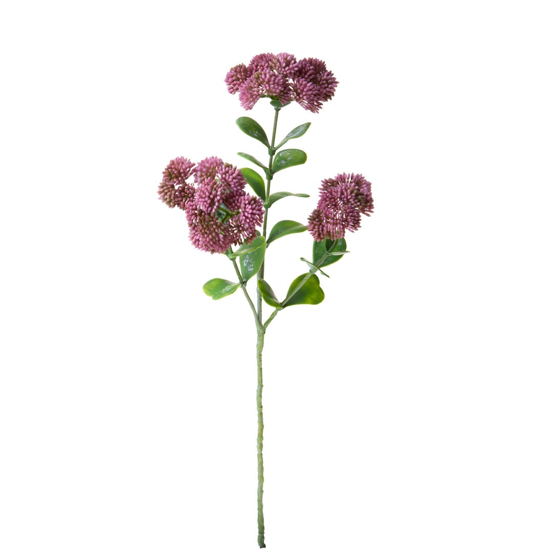2 Pezzi • Fiore Sedum artificiale per 3 diramazioni • 56 cm