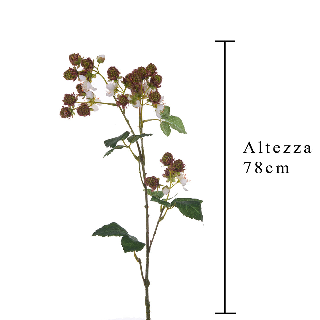 2 Pezzi • Ramo di more artificiale con fiori • 71 cm