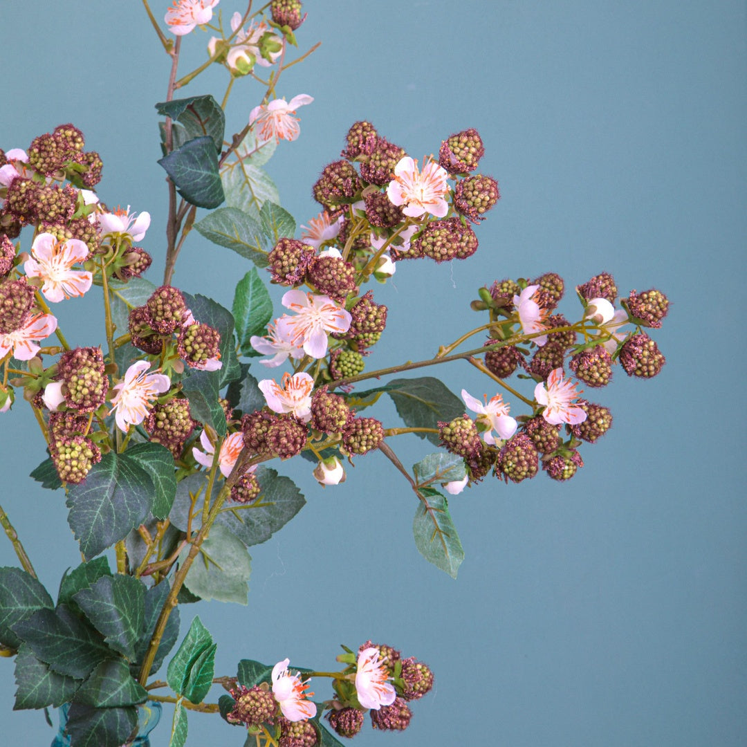 2 Pezzi • Ramo di more artificiale con fiori • 71 cm