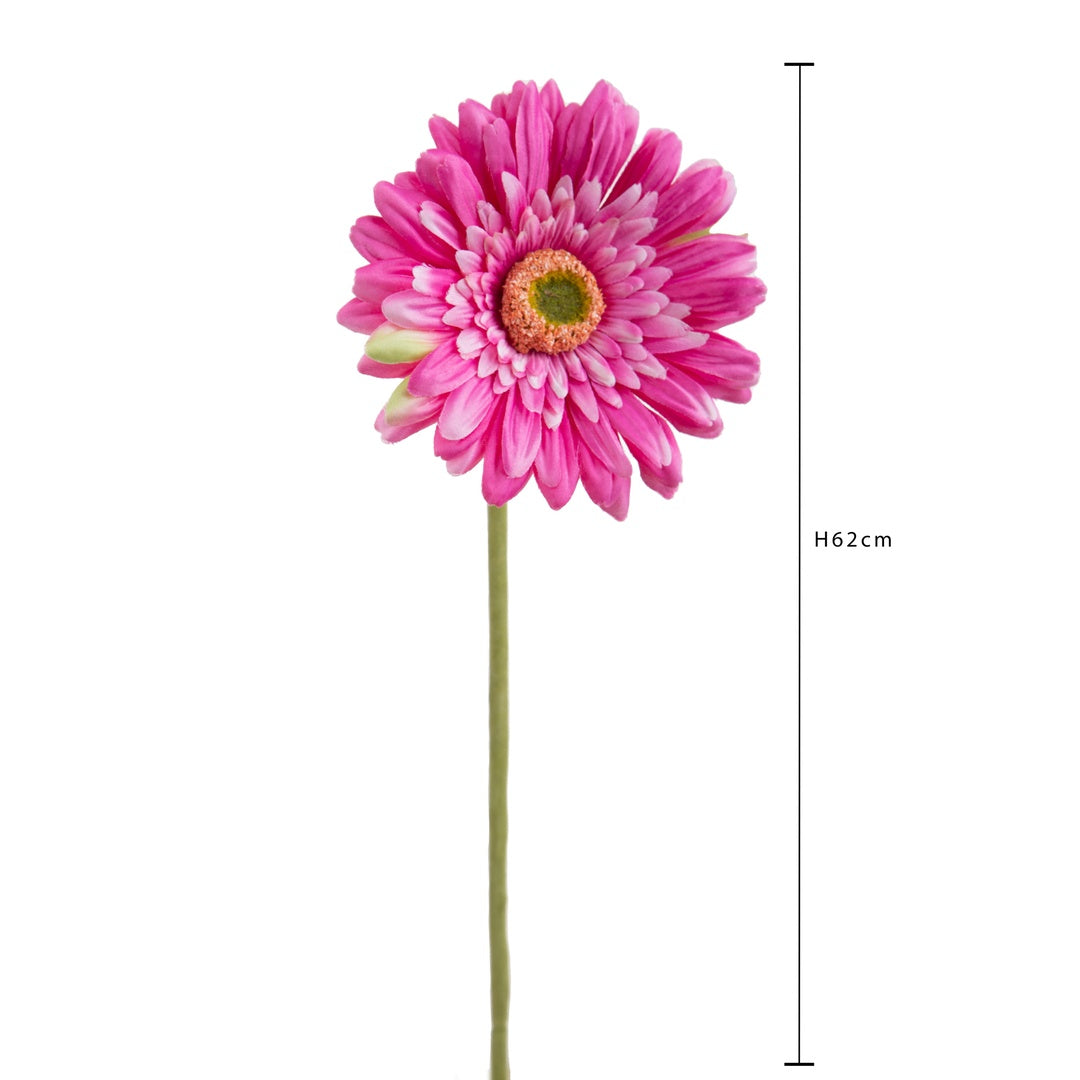 8 Pezzi • Fiore di gerbera singolo artificiale • 62 cm