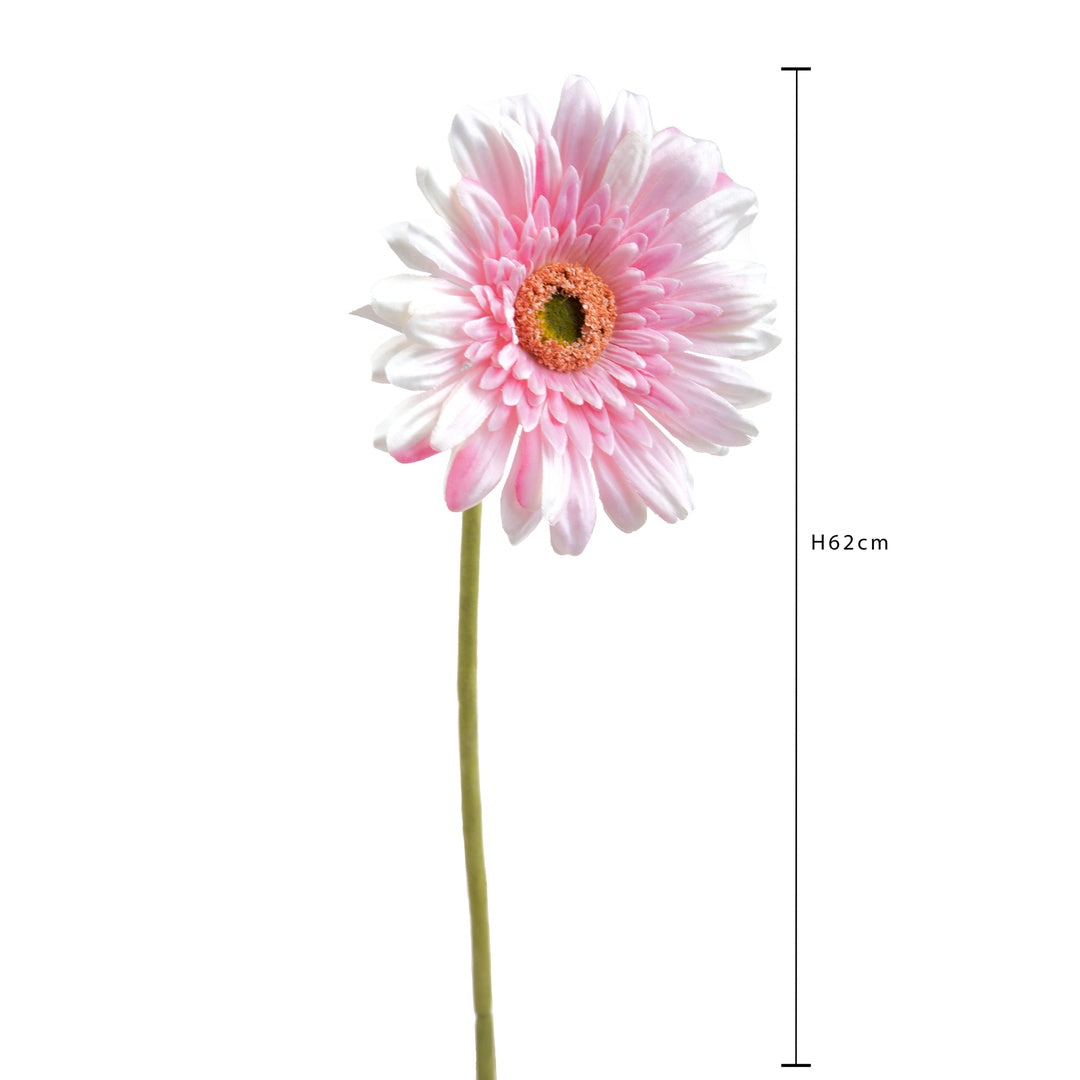 8 Pezzi • Fiore di gerbera singolo artificiale • 62 cm