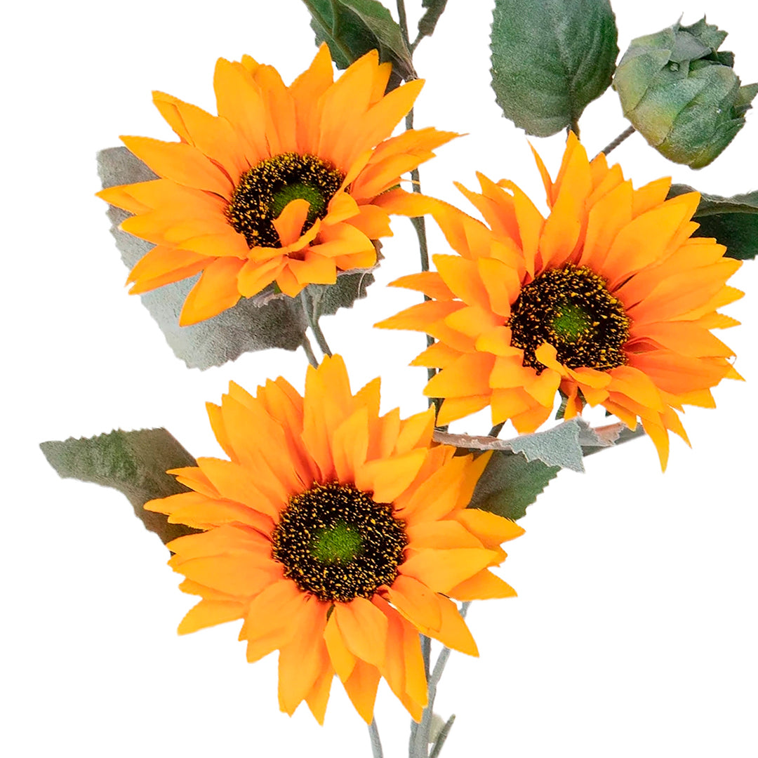 2 Pezzi • Girasole artificiale per 5 fiori • 68 cm