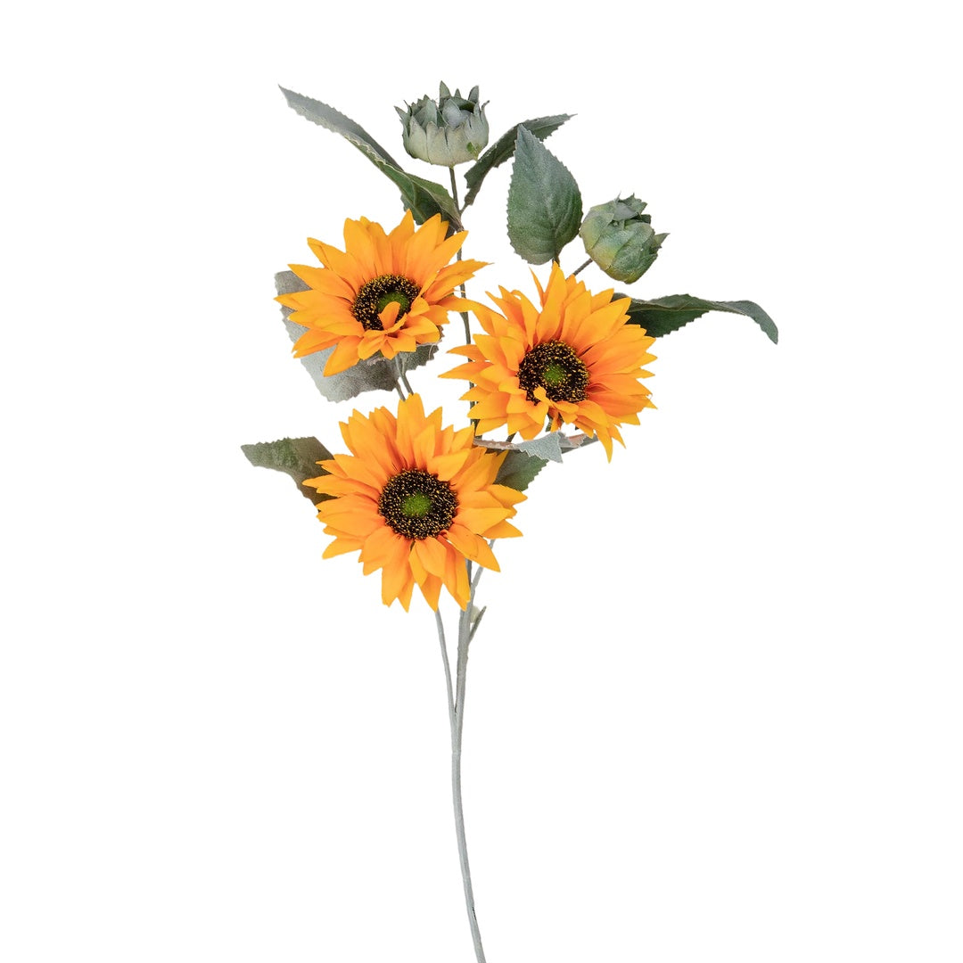2 Pezzi • Girasole artificiale per 5 fiori • 68 cm