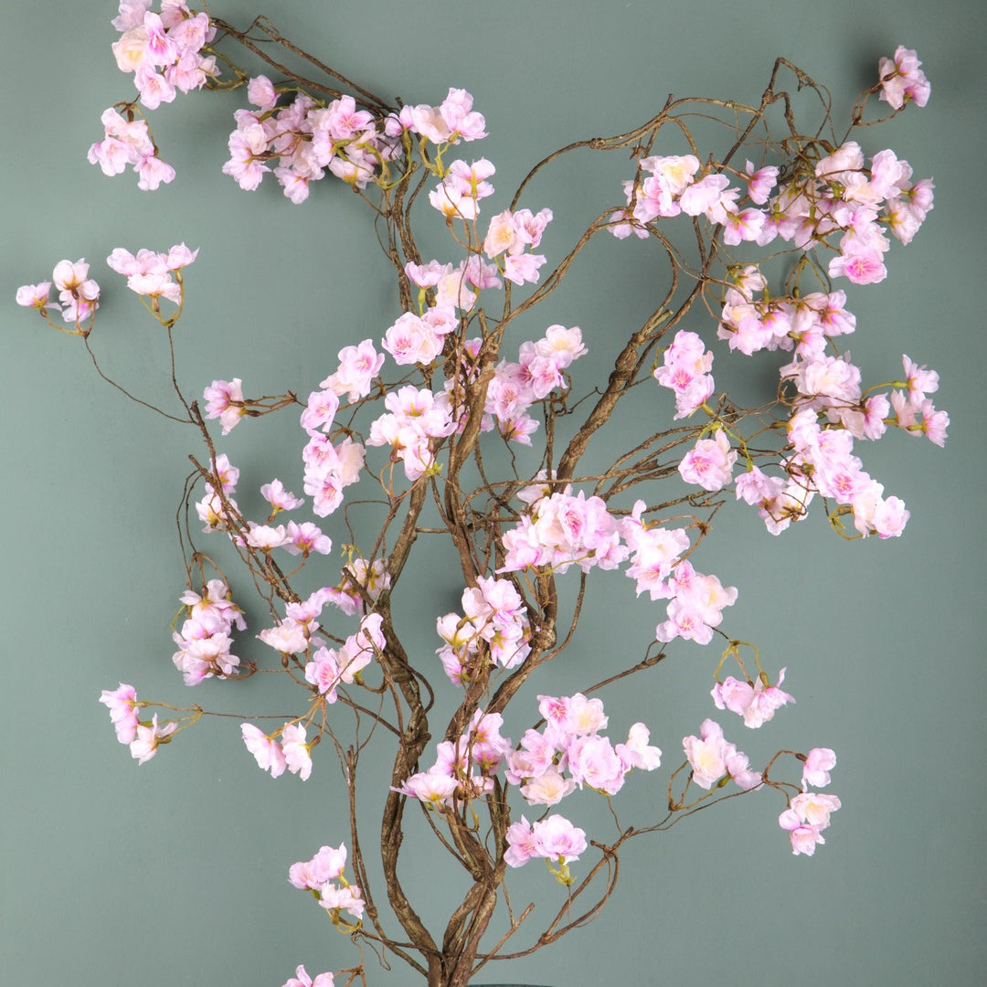 Ghirlanda con fiori di pesco artificiale • 160 cm