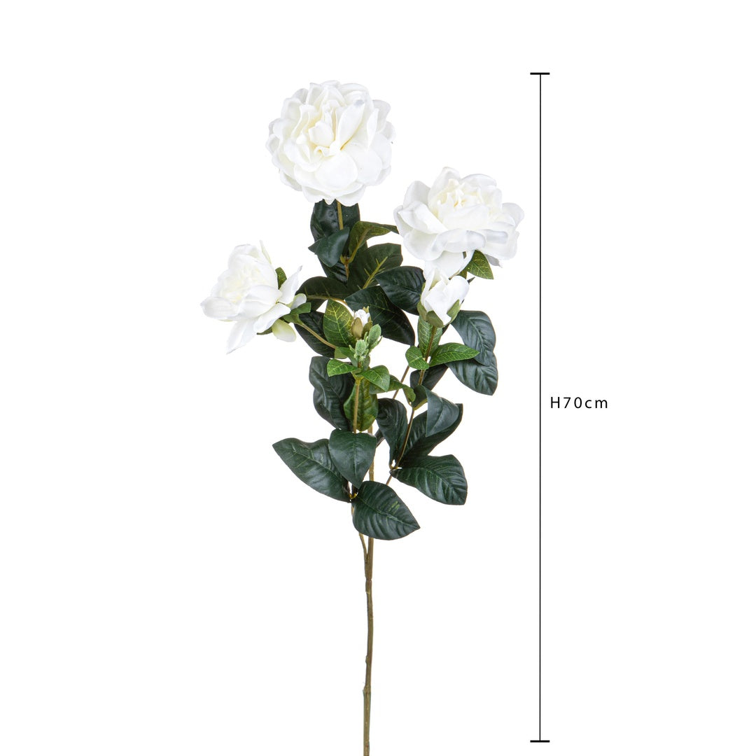 3 Pezzi • Ramo di gardenia artificiale • 70 cm
