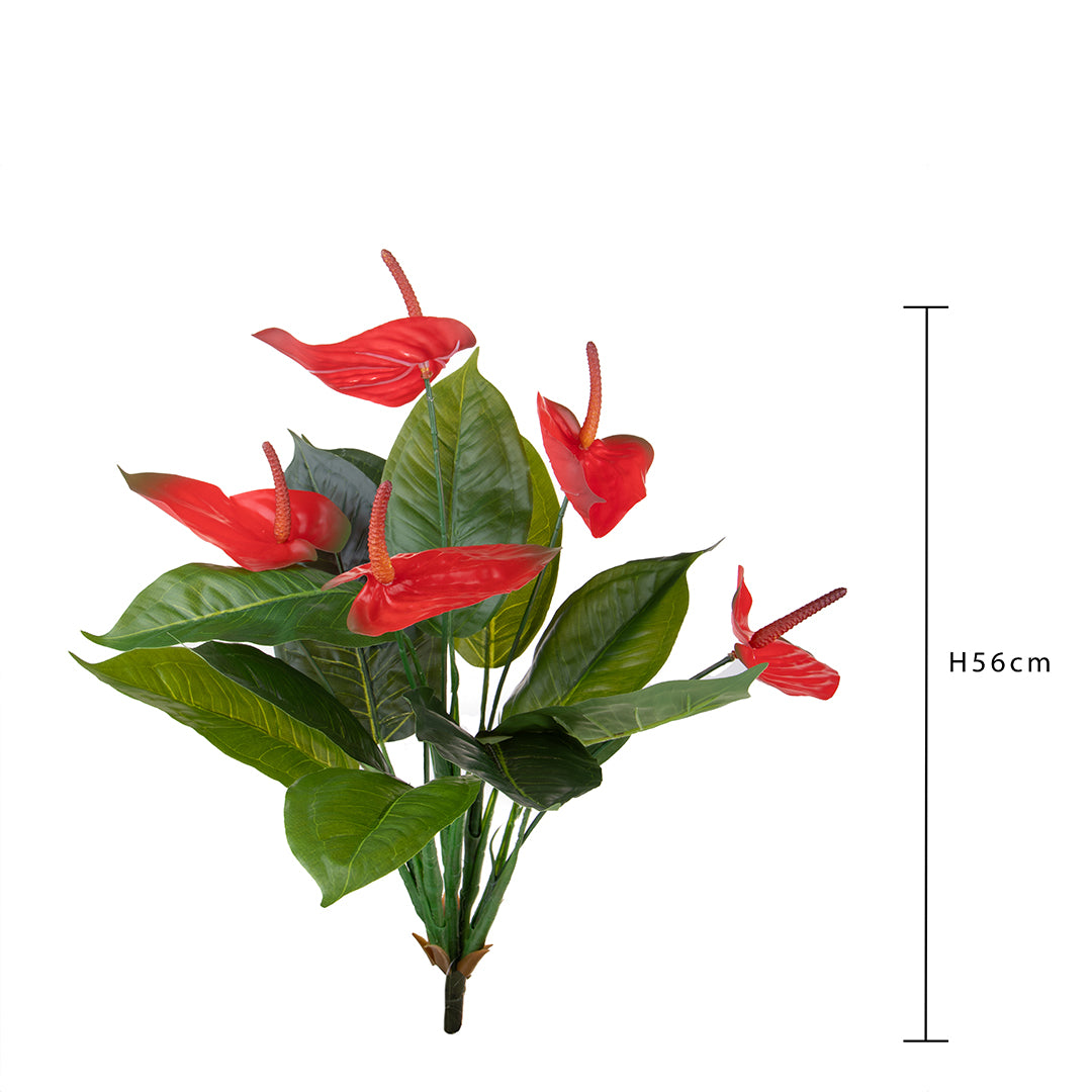 Fiore artificiale di Anthurium pianta • 56 cm