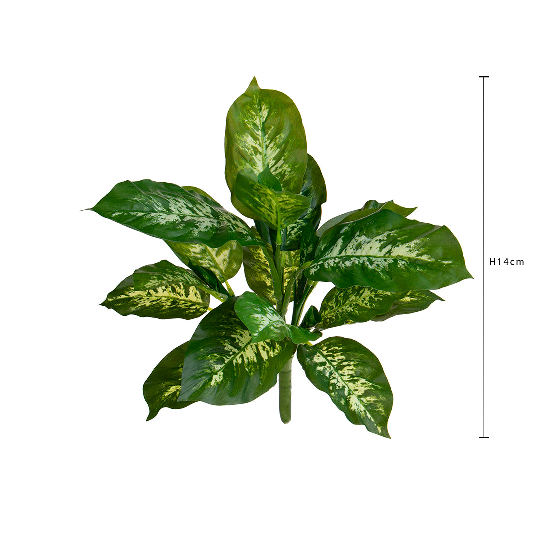 2 Pezzi • Diffenbachia per 22 foglie artificiale • 38 cm