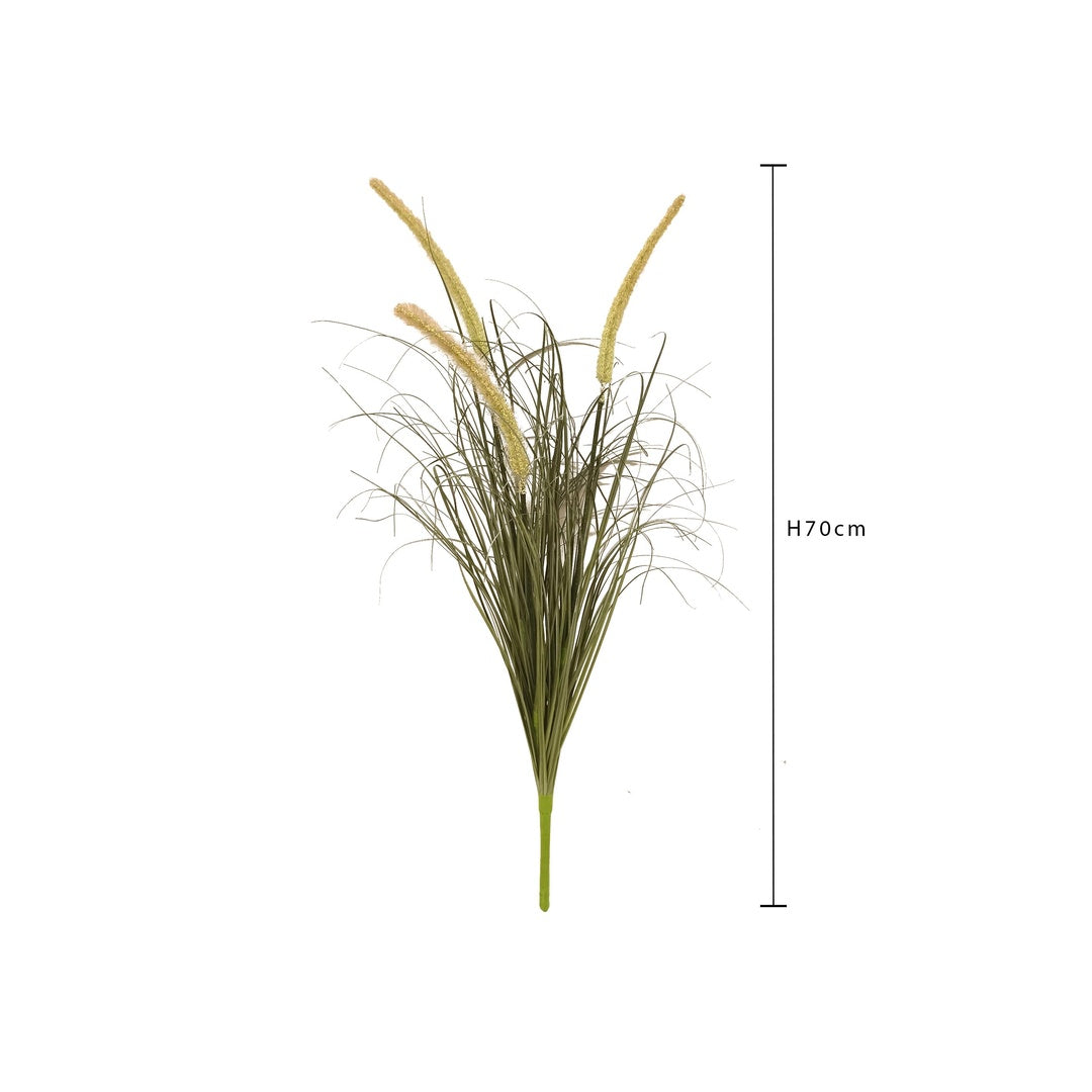 Pennisetum con fiori artificiale • 70 cm