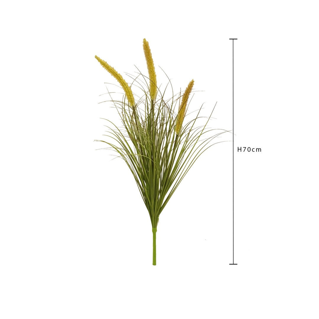 Pennisetum con fiori artificiale • 70 cm