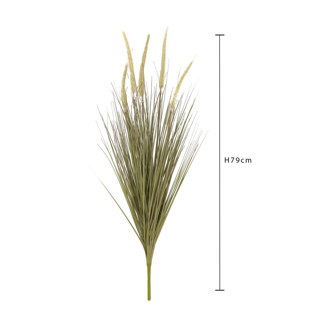 Pennisetum con fiori artificiale • 79 cm
