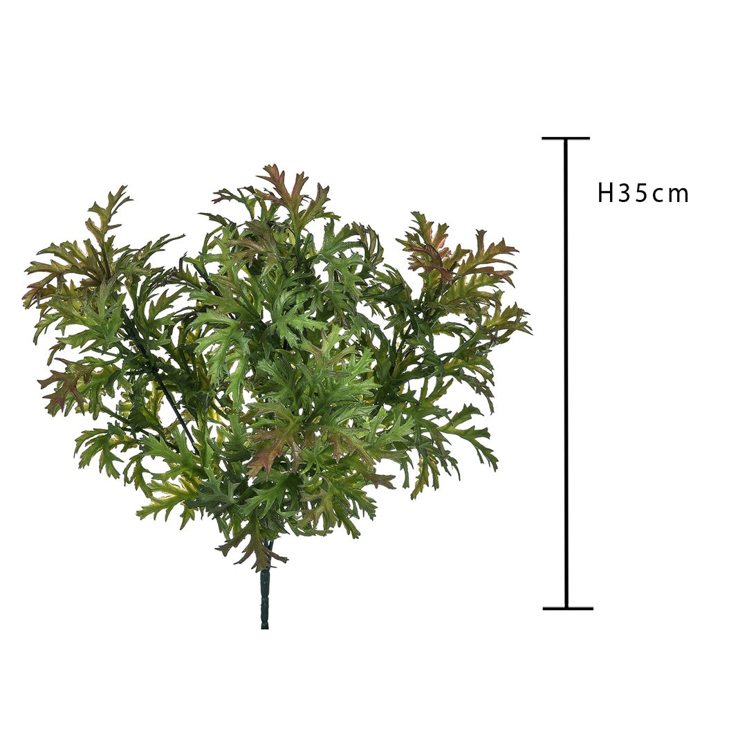 Cespuglio verde plastificato artificiale • 35 cm