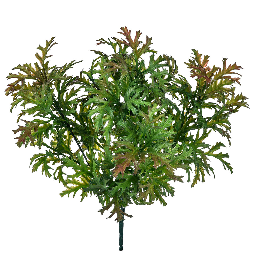 Cespuglio verde plastificato artificiale • 35 cm