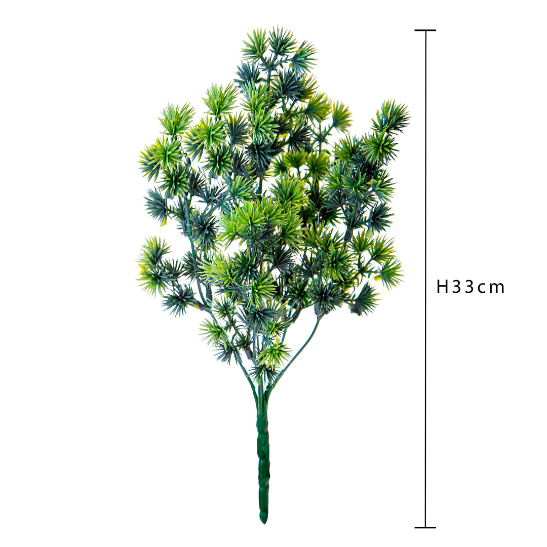 3 Pezzi • Microcladium bush artificiale • 33 cm