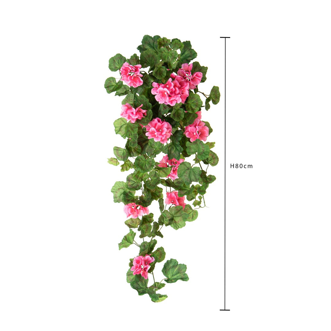 Cespuglio di fiori artificili di geranio pendente • 8,5 cm