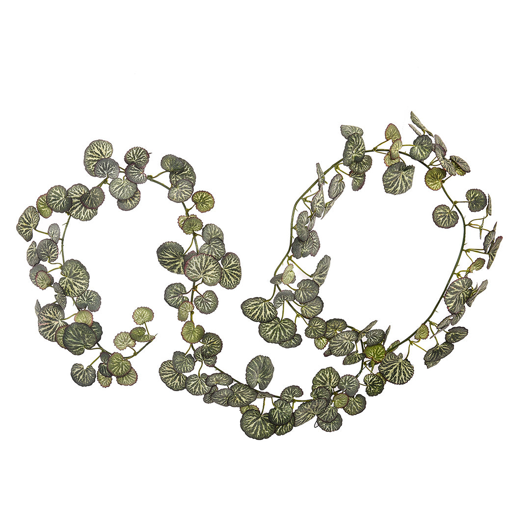 2 Pezzi • Ghirlanda saxifra 147 foglie artificiale • 180 cm