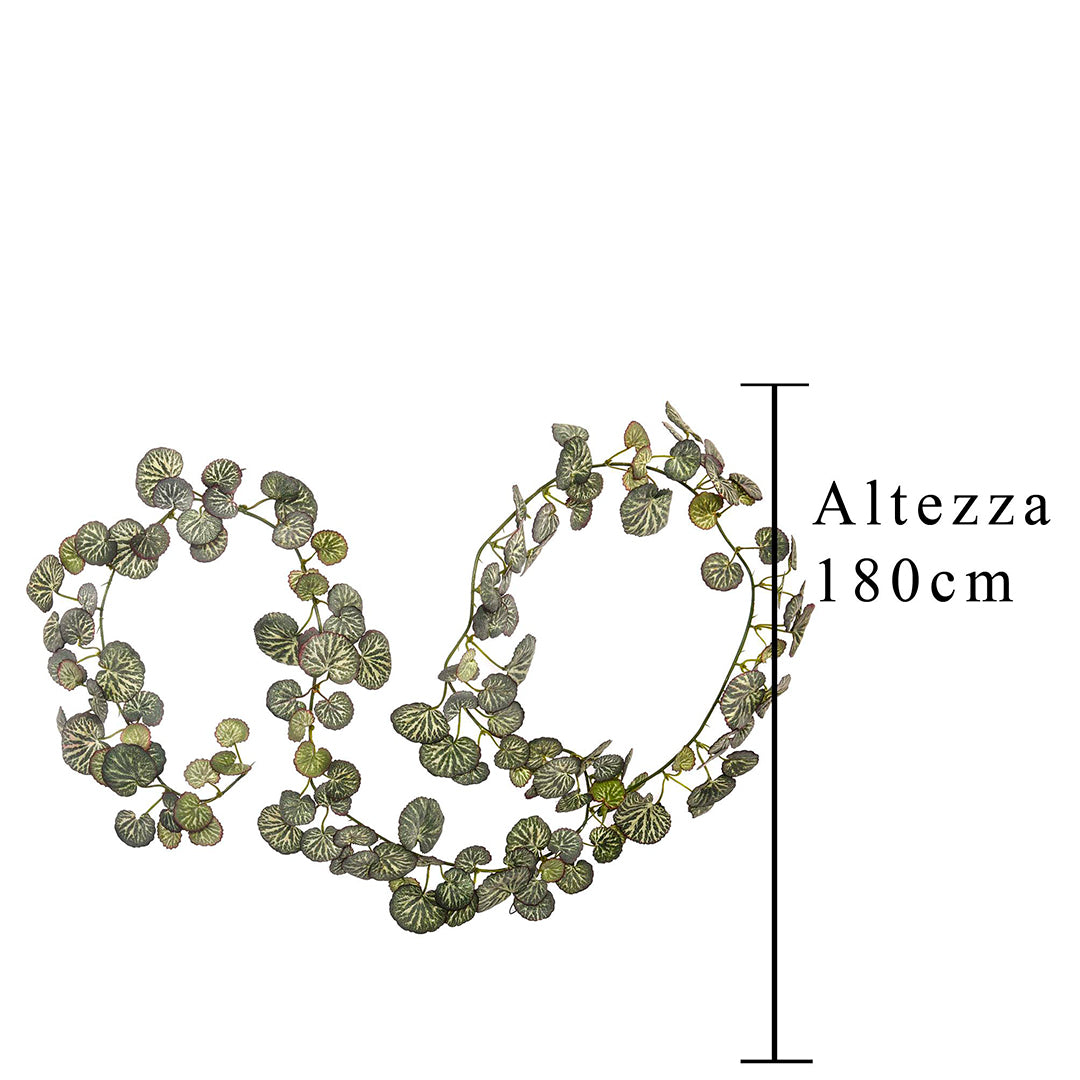 2 Pezzi • Ghirlanda saxifra 147 foglie artificiale • 180 cm