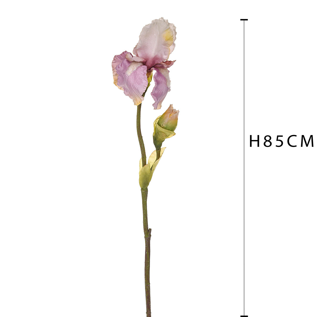 3 Pezzi • Fiore di Iris artificiale composto da 2 fiori • 84 cm
