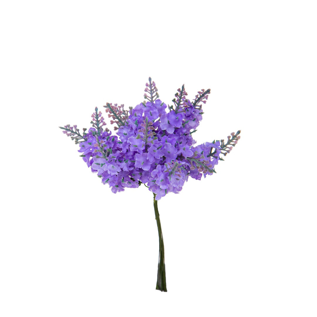6 Pezzi • Lavanda mazzolino per 12 diramazioni artificiale • 20 cm
