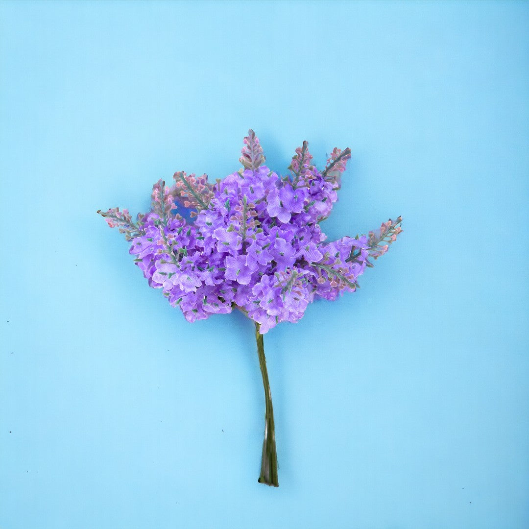 6 Pezzi • Lavanda mazzolino per 12 diramazioni artificiale • 20 cm