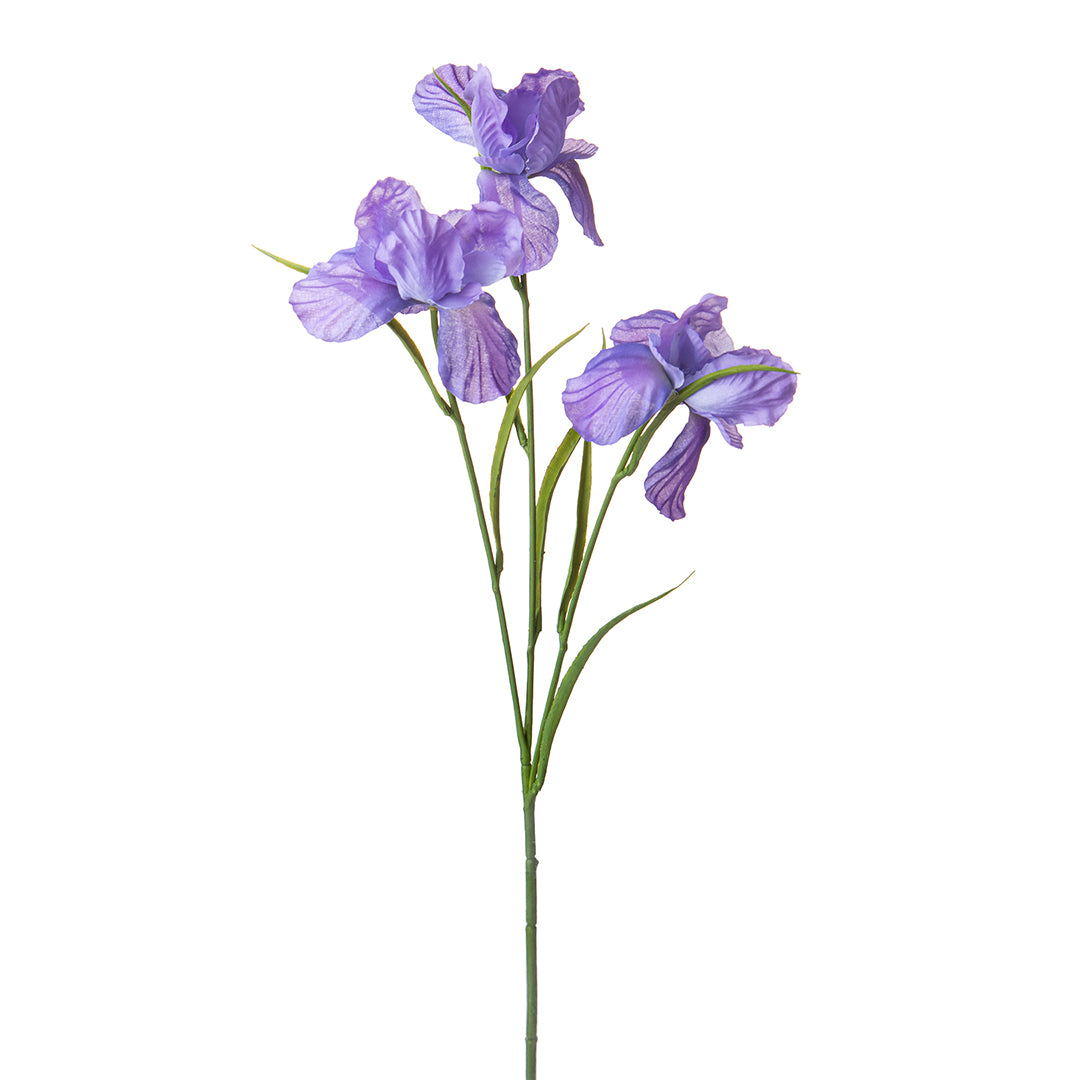 4 Pezzi • Iris con 3 fiori artificiale • 60 cm
