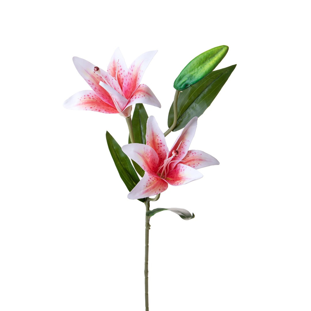 4 Pezzi • Lilium per 2 fiori artificiale • 66 cm