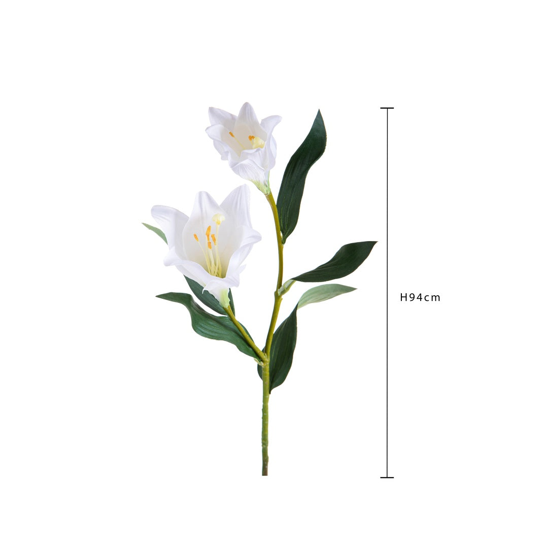 3 Pezzi • Fiore artificiale Longiflor con 2 fiori • 94 cm