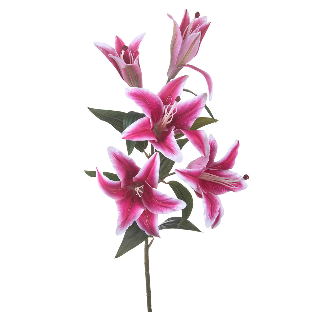 2 Pezzi • Lilium composto da 5 fiori • 100 cm