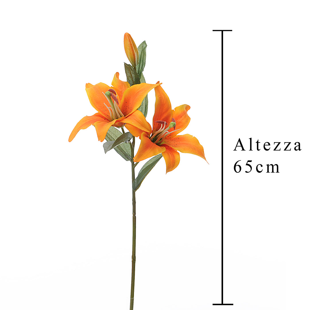 4 Pezzi • Lilium composto da 3 fiori artificiale • 65 cm