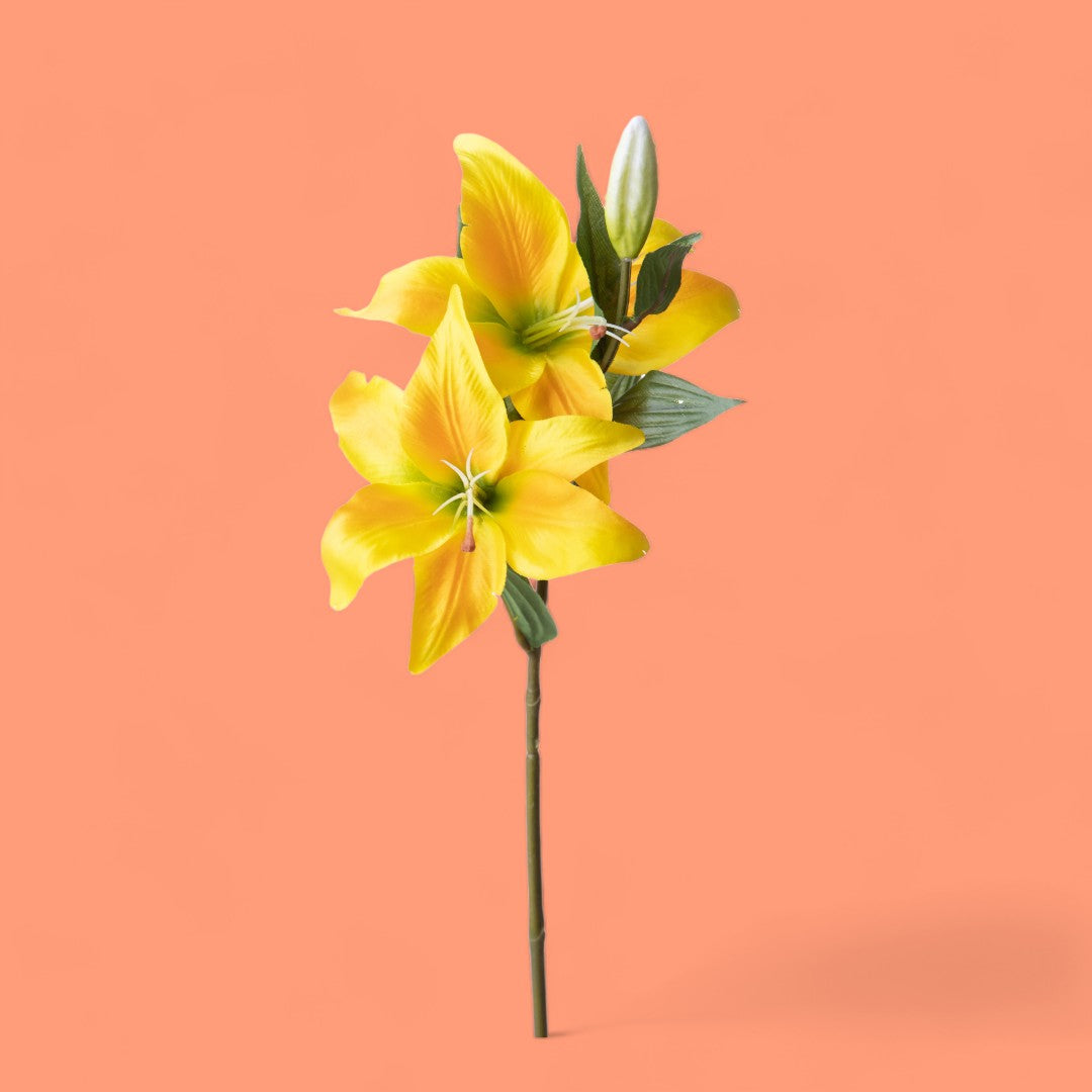 8 Pezzi • Lilium con 3 fiori artificiale • 65 cm