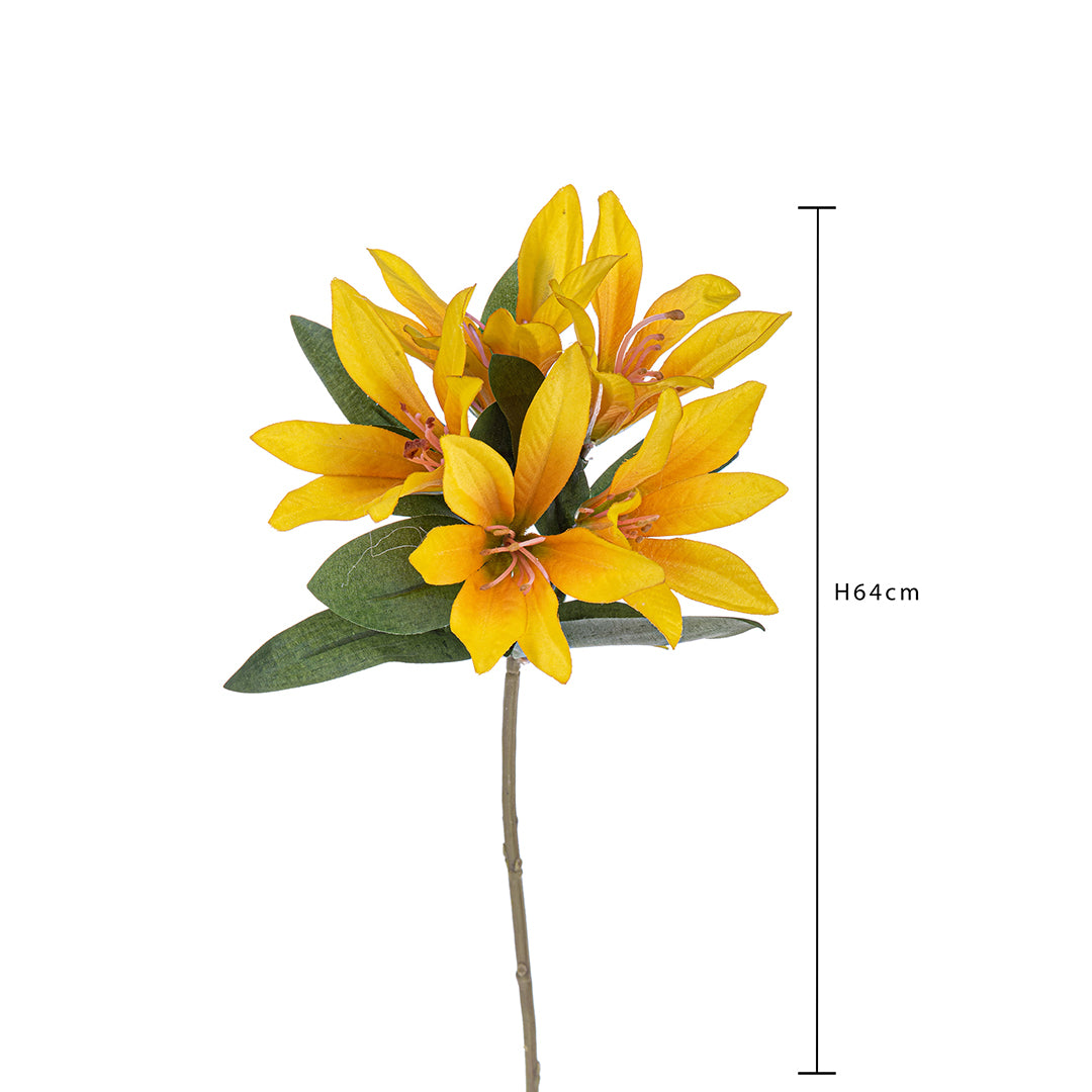 4 Pezzi • Lily peruviano artificiale • 64 cm