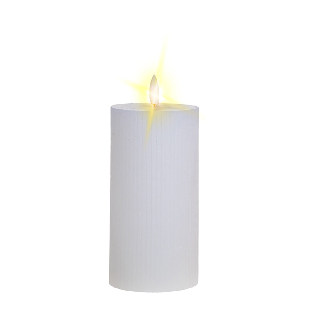 2 Pezzi • Candela Cera con Led Fiamma • 15 cm