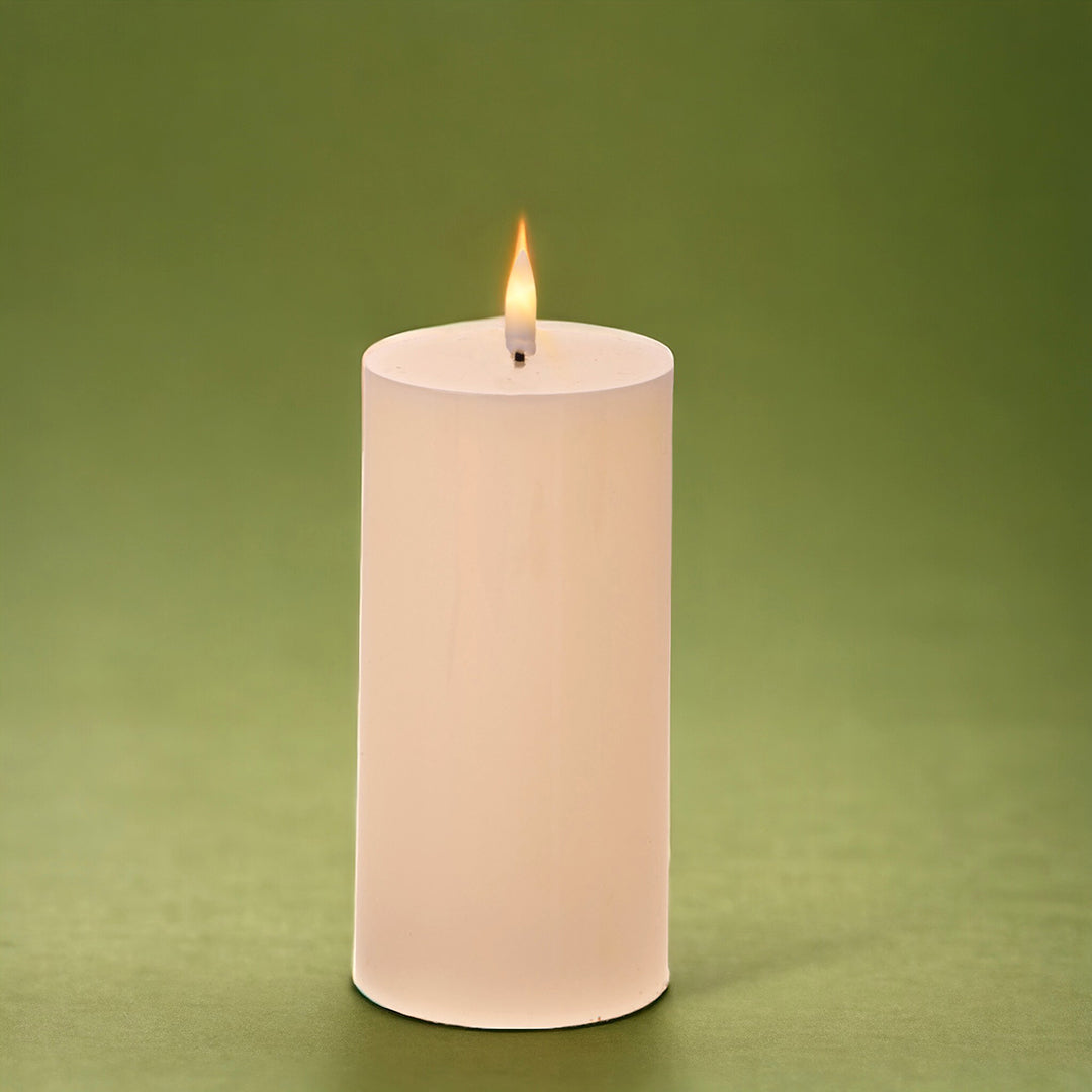 3 Pezzi • Candela con cera fiamma led • 15 cm