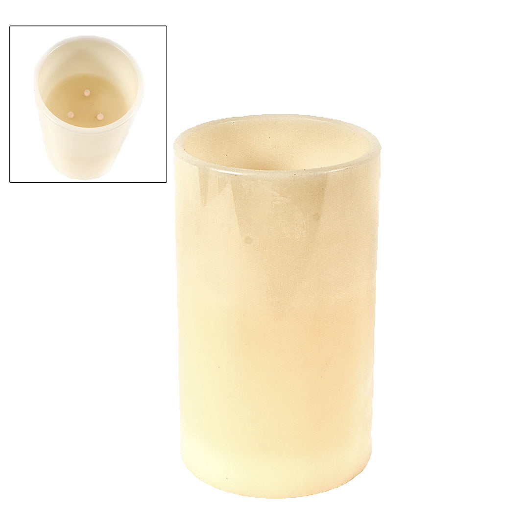 Candela Cera con 3 Led Fiamma Fissa • 25 cm