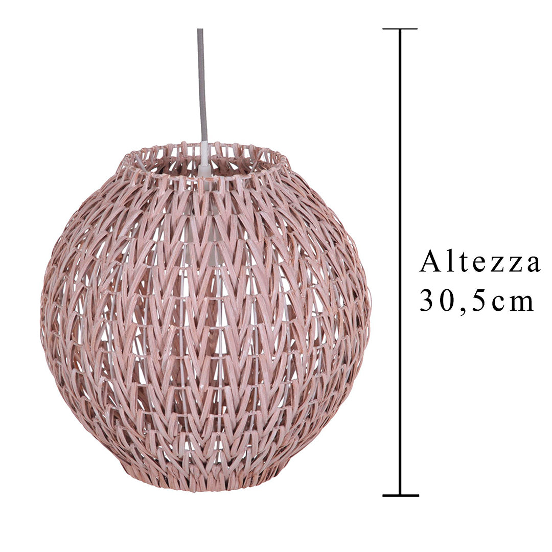 Lampadario in rattan • 30,5 cm
