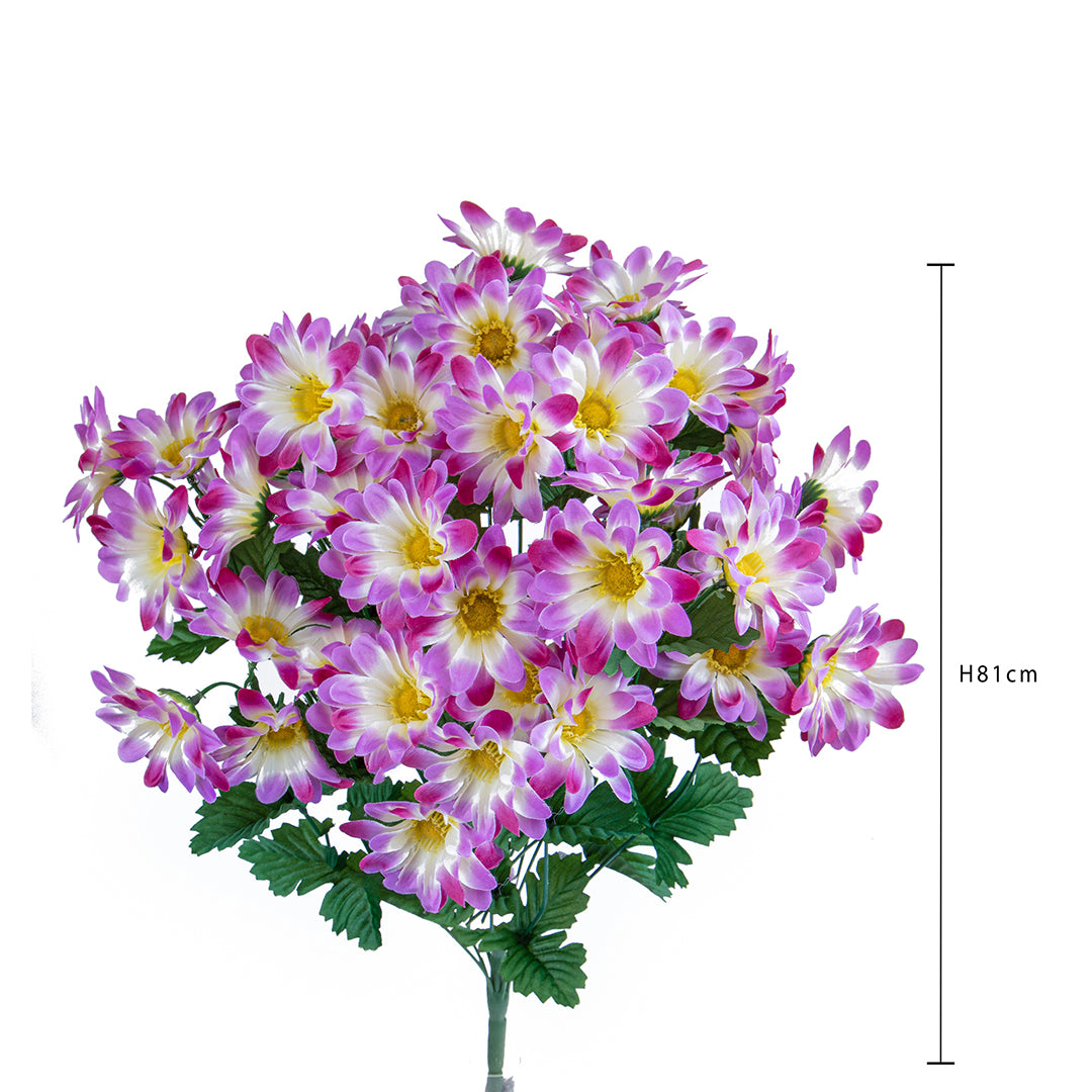 Margherite mazzo artificiale da 18 fiori • 80 cm