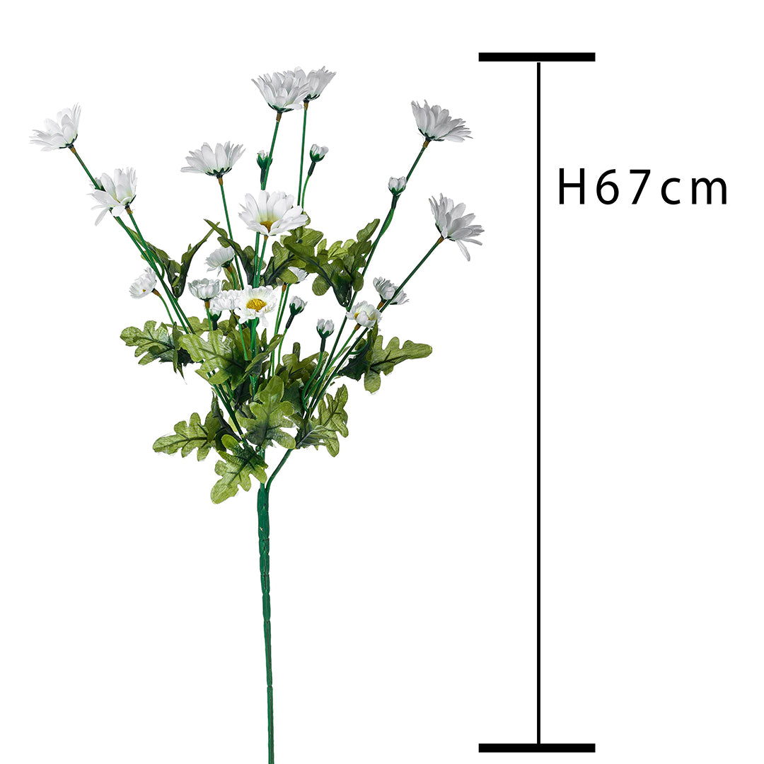4 Pezzi • Mazzetto margherita 4 fiori artificiale • 67 cm
