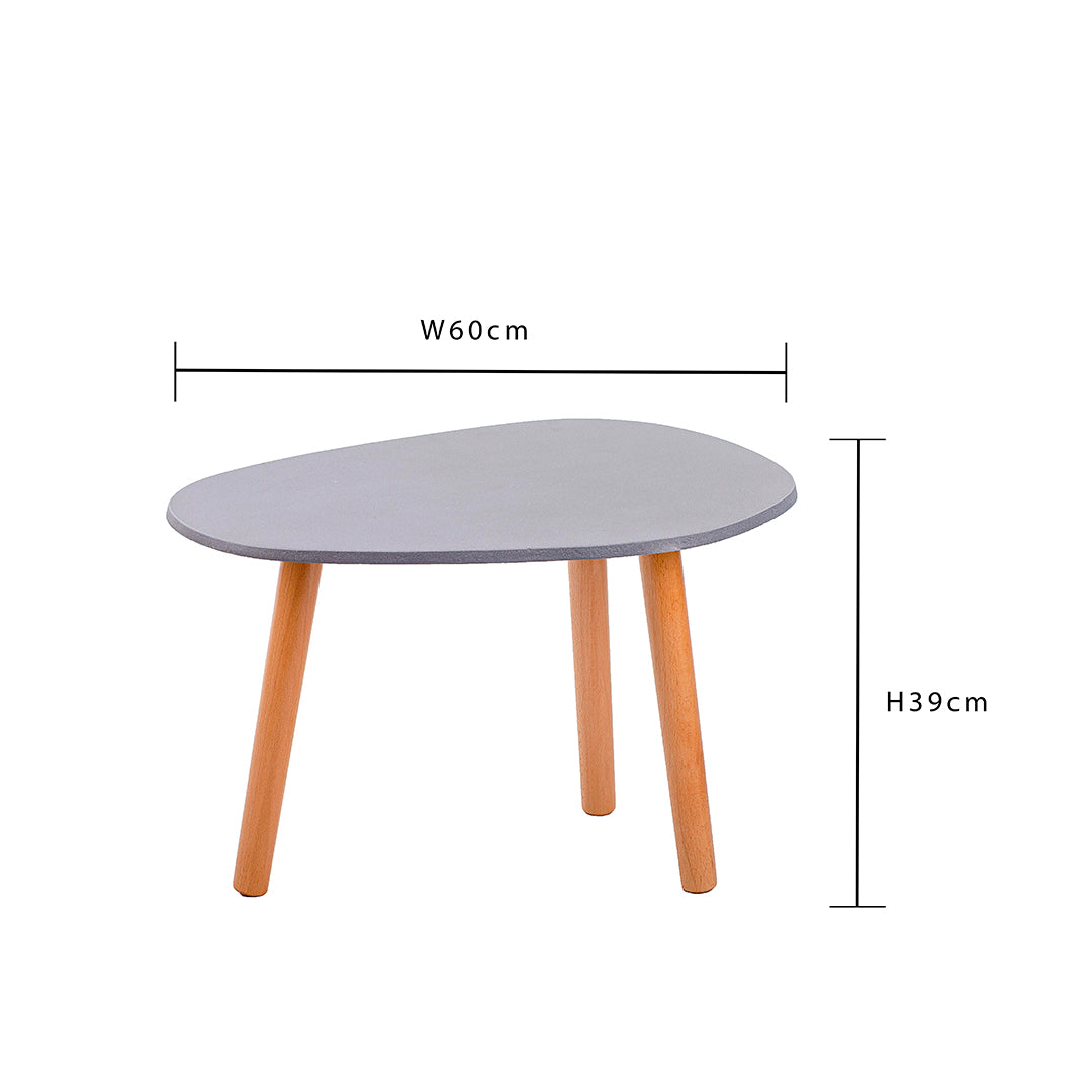 Tavolino con base cemento • 49 cm
