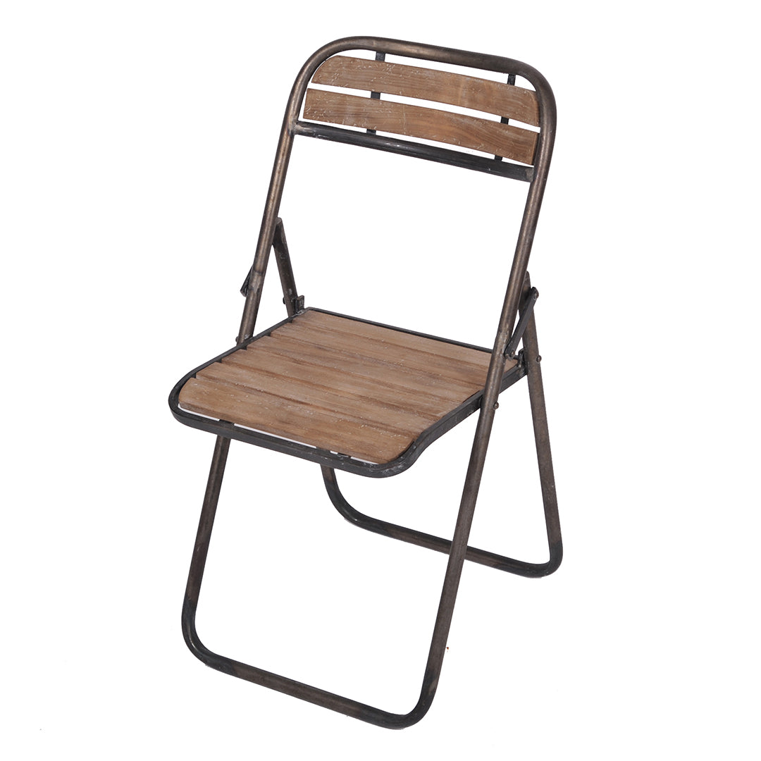 Sedia in legno e metallo • 85 cm