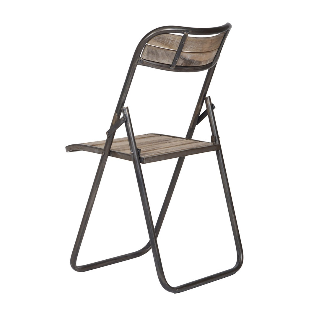 Sedia in legno e metallo • 85 cm