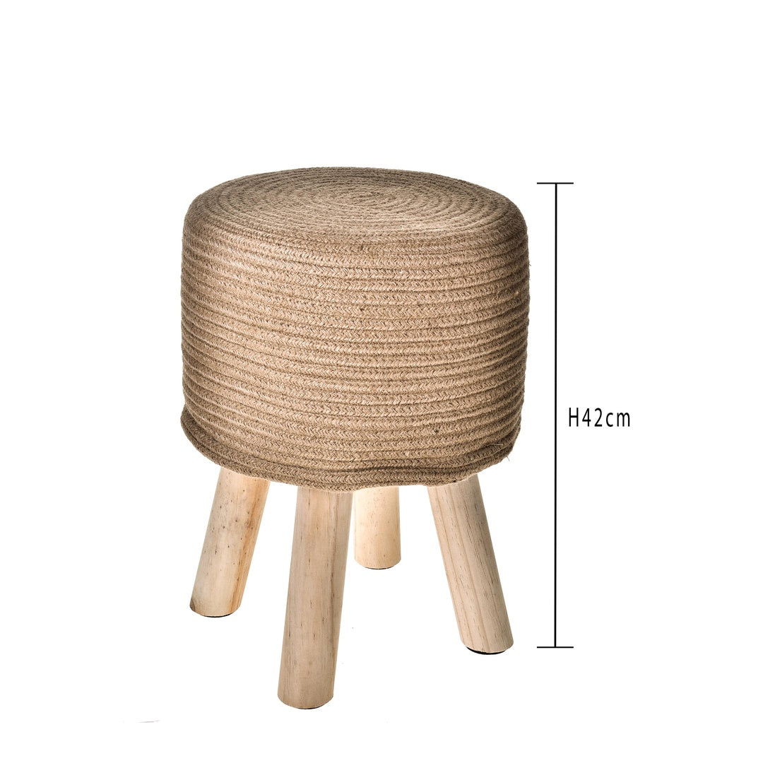 Sgabello rotondo in juta • 42 cm