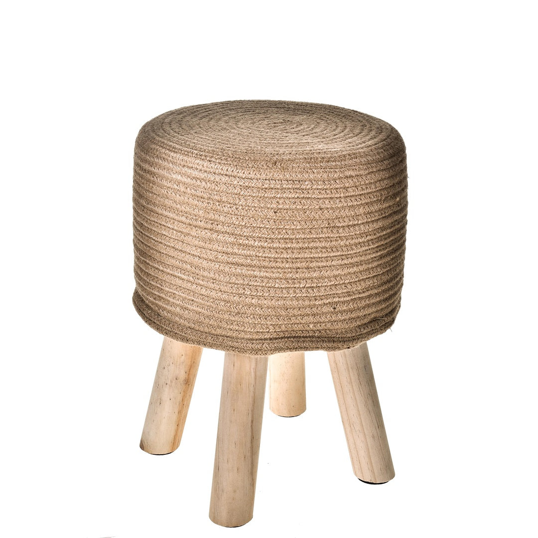 Sgabello rotondo in juta • 42 cm