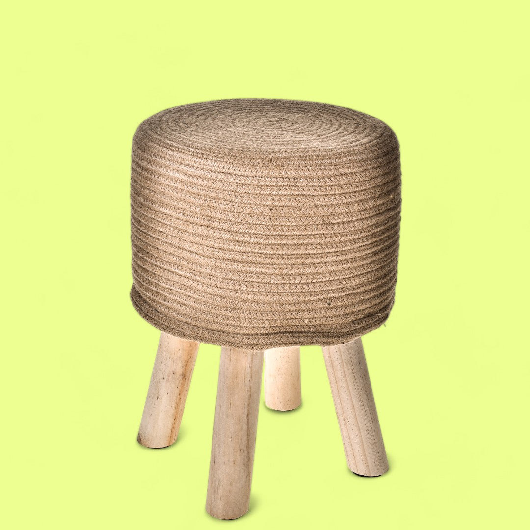 Sgabello rotondo in juta • 42 cm