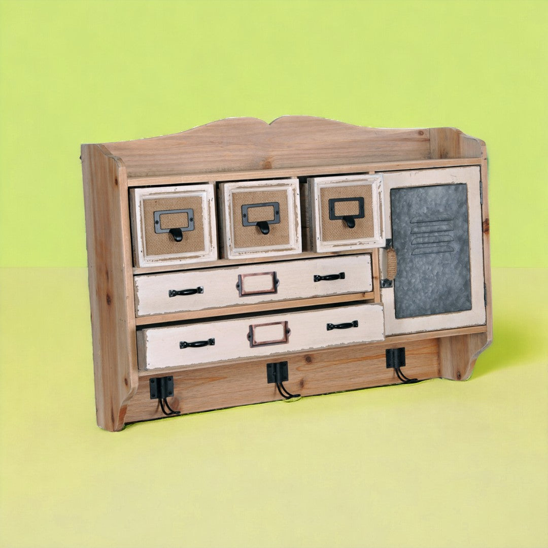 Mensola pensile con ganci • 60 cm