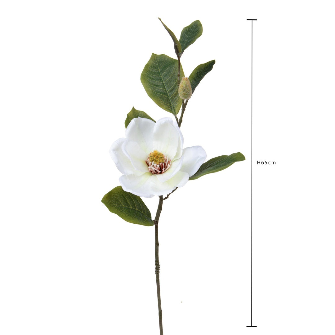 2 Pezzi • Fiore di Magnolia artificiale • 65 cm