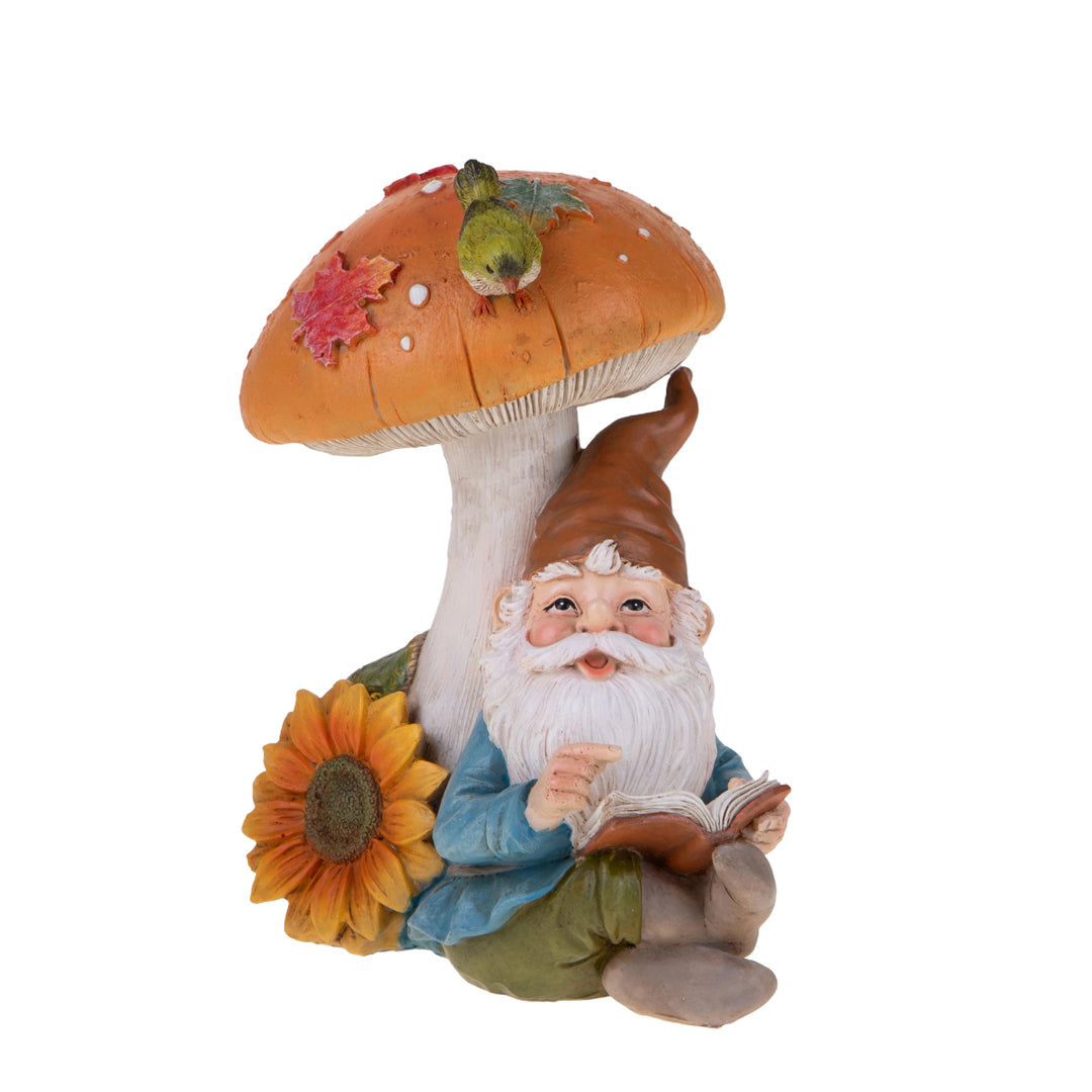 Gnomo Seduto con Fungo • 21 cm
